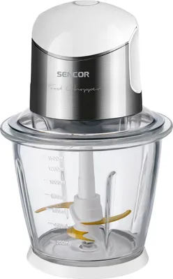 Produktbild von SENCOR SCB 6150SS-EUE3 Sekáček potravin, 4 Titanové čepele, skleněná nádoba (objem 1 500 ml) vhodná do myčky na nádobí, bezpečnostní spínač, příkon: 800 W