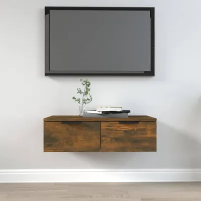 Produktbild von The Living Store Wandschrank Räuchereiche 68x30x20 cm Holzwerkstoff