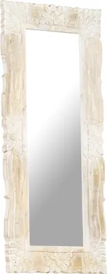 Obrázek produktu pro vidaXL Zrcadlo bílé 110x50 cm Mango masiv