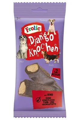 Produktbild von Frolic Django mit Rind medium 2Stück (170g Beutel)