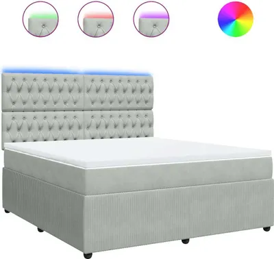 Obrázok produktu pre vidaXL Boxspring posteľ s matracom Svetlo sivá 180x200 cm Velvet
