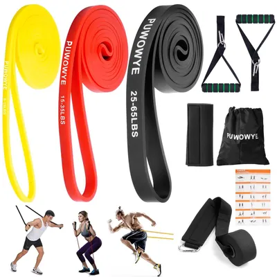 Produktbild von Set mit Widerstandsbändern, Türanker und Griffen für Krafttraining