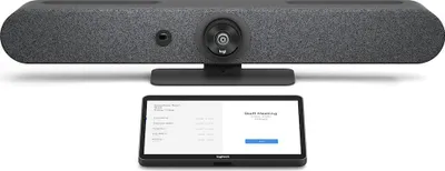 Produktbild von Logitech Rally Bar + Tap Videokonferenzsystem Ethernet/LAN Gruppen-Videokonferenzsystem (TAPRBGUNIAPP/EU/1)