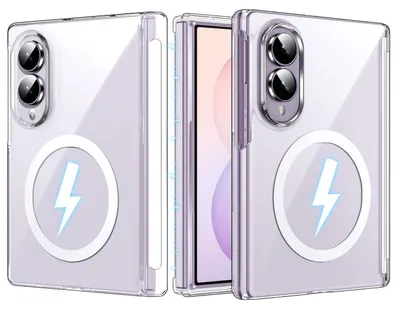 Produktbild von Schutzhülle für Samsung Galaxy Z Fold 8 Transparent Magnetisch Scharnierschutz Stoßfest Kratzfest PC