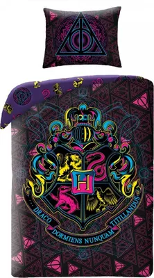 Produktbild von Harry Potter Neon-Kinderbettwäscheset