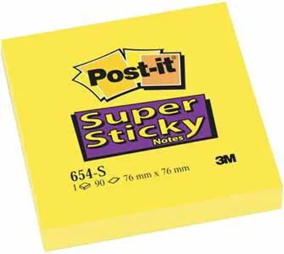 Produktbild von 3M Post-It 654-S - 76 mm - 76 mm - 90 Blätter