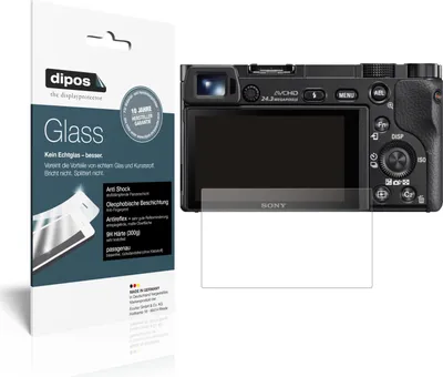 Produktbild von 2x Schutzfolie für Sony Alpha 6100 matt - Anti-Shock 9H Folie dipos Glass Kunststoffglas