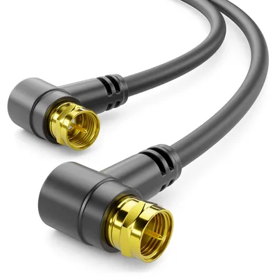 Produktbild von deleyCON 15m SAT TV Antennenkabel Winkel Koaxial Kabel F-Stecker HDTV 4K