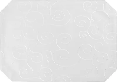 Produktbild von Tischset weiß 35x50 cm Struktur damast Ornamente Platzset bügelfrei Deckchen