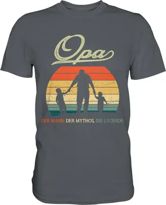 Produktbild von Opa Enkelkinder Großvater Geschenk Vatertag T-Shirt – Dark Grey / XXL