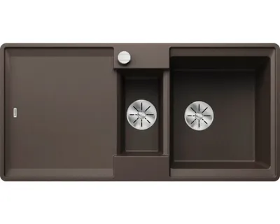 Produktbild von BLANCO ADIRA 6 S-F Einbauspüle SILGRANIT cafe ab 60 cm mit Ablauffernbedienung, mit Zubehör - inkl.