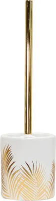 Produktbild von WC Garnitur ORBELLA Federmotiv bedruckt weiß gold 10,5x40cm