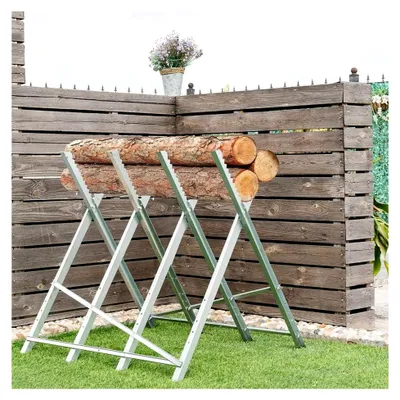 Produktbild von Klappbarer Sägebock für Kettensägen, belastbar bis 150 kg, Stahlrahmen für Holzarbeiten, 82 x 80,5 x 79 cm
