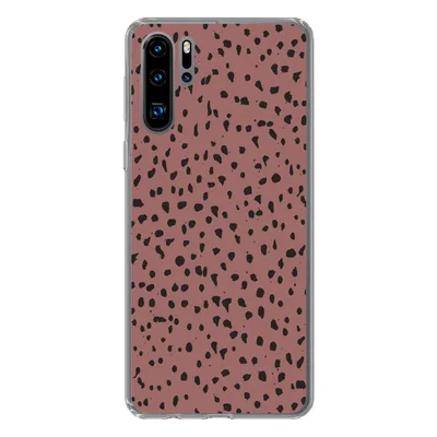 Produktbild von MuchoWow® Handyhülle Schutzhülle Hülle für Huawei P30 Pro Polka dots - Muster - Schwarz Silikon Softcase Handy Hülle - Schutzdeckel