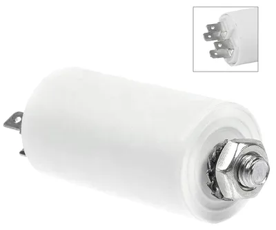 Startkondensator 8 µF, 4 Laschen, 8 MFD, 450 V~, weiß