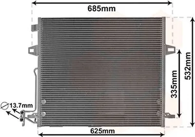 Produktbild von VAN WEZEL 30015706 Kondensator Klimaanlage Klimakondensator passend für MERCEDES-BENZ M-Klasse (W164) +Trockner