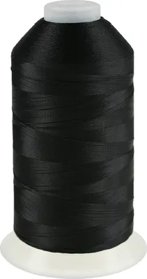 Produktbild von 3000m Nähgarn Polyester 210D/3, Farbauswahl - Sattlergarn Jeansgarn Forellenfaden, Farbe:A807 schwarz