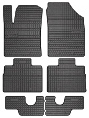 Obrázok produktu pre Gumové vaničkové autokoberce pre: DFSK E5 od 2025 (SUV) – 6 ks, čierna, na mieru – Wielganizator SolidPRO