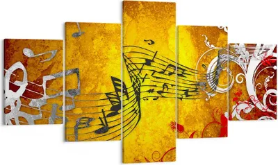 Produktbild von Bild auf Leinwand - Leinwandbild - Musik Konzert Spaß Blume - 125x70cm - Wand Bild - Wanddeko - Leinwanddruck - Bilder - Kunstdruck - Wanddekoration - Leinwand bilder - Wandkunst - EA125x70-1964