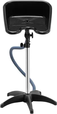 Produktbild von Haarwaschbecken – Mobiles Haarwaschbecken – Bequemes Haarewaschen – Höhenverstellbar – 180 cm Ablaufschlauch – Schwarz