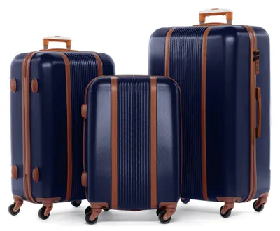 Image de Ensemble de valises rigides en 3 pièces, équipé de 4 roulettes