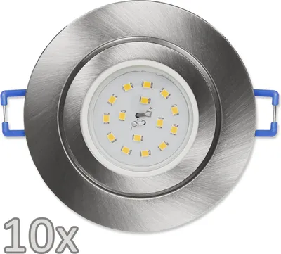 Produktbild von Einbauleuchten-Set McShine 10xRahmen 10x LED-Modul 5W 400lm 230V Edelstahl