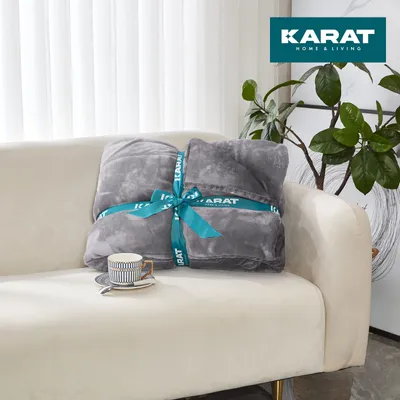 Produktbild von Wohndecke Grace aus Flanell verschieden Farben und Größen Hellgrau 220x240 cm
