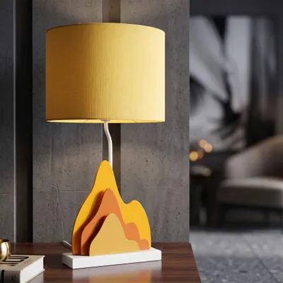 Obrázek produktu pro Stolní lampa z oranžového dřeva 30x57 cm