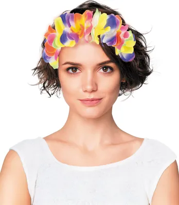 Imagen del producto de Diadema de flores hawaianas para adultos, talla única