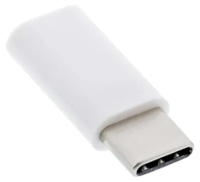 Image de InLine® adaptateur USB 2.0, USB type-C mâle vers micro-USB femelle