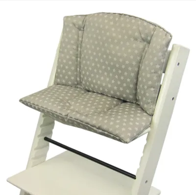 Produktbild von BAMBINIWELT Ersatzbezug, Kissen-Set für Hochstuhl/Kinderstuhl Stokke Tripp Trapp, Sitzverkleinerer (STERNE beige)