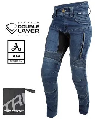 Immagine prodotto di Trilobite Parado doppio strato Slim Damen Motorrad Jeans, blau, 30/32