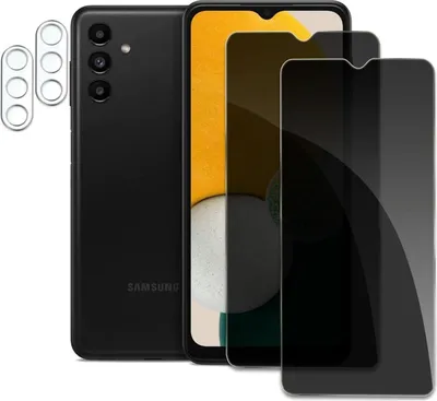 Produktbild von Samsung Galaxy A13 Sichtschutz & Kameraschutz - Anti-Spy Glasfolie 9H HD