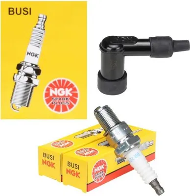 Immagine prodotto di 2 candele NGK BR7ES + connettori candele per ATU Baotian CPI Explorer Generic Keeway KSR Sachs