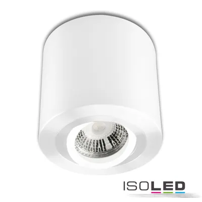 Zdjęcie produktu dla Okrągła natynkowa lampa sufitowa do GU10/MR16, białe aluminium, bez żarówek