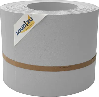 Produktbild von Sichtschutzstreifen zaun|zu PREMIUM 10x Einzelstreifen 2,55m für Doppelstabzaun Lichtgrau,10x 2,55m
