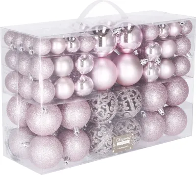 Immagine prodotto di Baubles natalizi Baubles natalizi 100 pezzi fino a 6 cm - Rosa