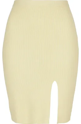 Productafbeelding van Urban Classics dames - Ribstructuur rok, geel - maat L