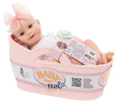 Image de BABY born Real Poupon Fille Réaliste Peau Claire Yeux Ouverts Peint à la Main Modèle Unique Aléatoire Dès 3 Ans Cuddle Key Inclus