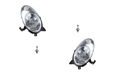 Produktbild von Scheinwerfer passend für Nissan Micra K12 03-05 mit H4 Satz Links Rechts 26060AX700 26060BC50B 26010AX700 26010BC50B Johns