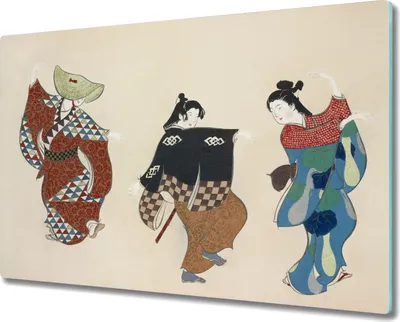 Produktbild von Coloray Hackbrett Kochplattenabdeckung Herdabdeckplatte 80x52 cm Schneidebrett Küchenbrett - Weiblicher Kimono