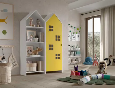 Produktbild von VIPACK - CASAMI BRUGES Set 2-tlg. best. aus: Regalschrank, Schrank 1-trg. mit Front in Gelb