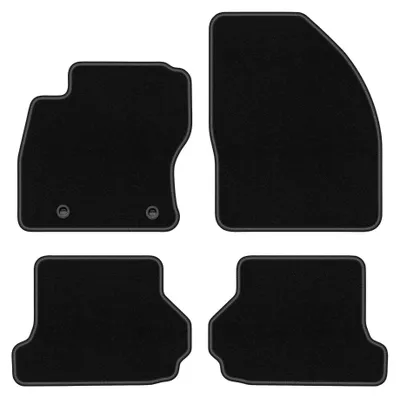 Produktbild von Velours-Fußmatten für Ford Focus MK2 2006-2010 (Cabrio) – 4-tlg, Schwarz, passgenau – Wielganizator BASIC