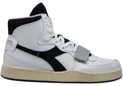 Immagine prodotto di Scarpe da uomo Diadora Mi Basket Used, bianche, alte, in ecopelle, taglia 42