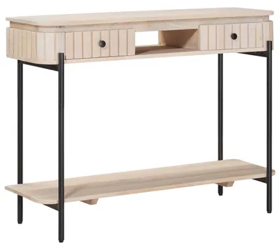 Obrázek produktu pro vidaXL Ručně vyrobený odkládací stolek, bílý, 100 x 30 x 76 cm
