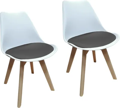 Produktbild von Stuhl Atlanta Weiß, Velvet Grau