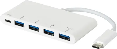 Immagine prodotto di hub di ricarica eSTUFF da USB-C a USB 3.0 x 4 (ES623007WH)
