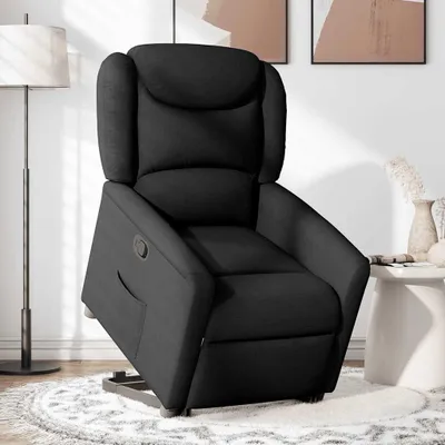 Produktbild von vidaXL Relaxsessel mit Aufstehhilfe Schwarz Stoff