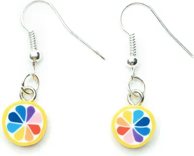 Produktbild von Zitronenscheibe Ohrringe Miniblings Hänger Zitrone Regenbogen Pride LGBTQ+