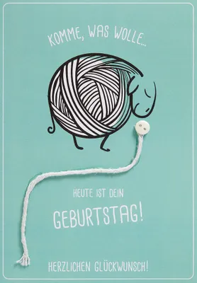 Produktbild von Geburtstag  unverpackt  Glückwunschkarte im Format 116 x 166 cm mit Um